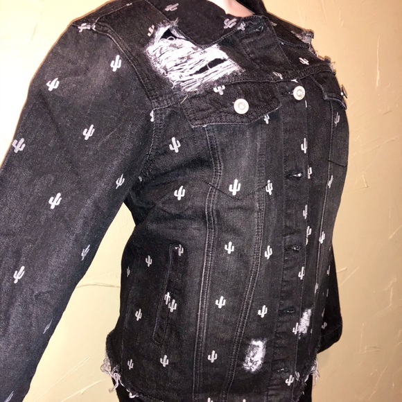 L&B distressed cactus denim jacket - Picture 2 of 3